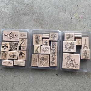 Stampin’ Up! Stamp sets.  Carte Postale and Paris Scrapbooking Cardmaking
